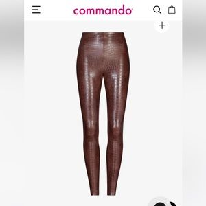 Commando faux leather animal legging. Size small.